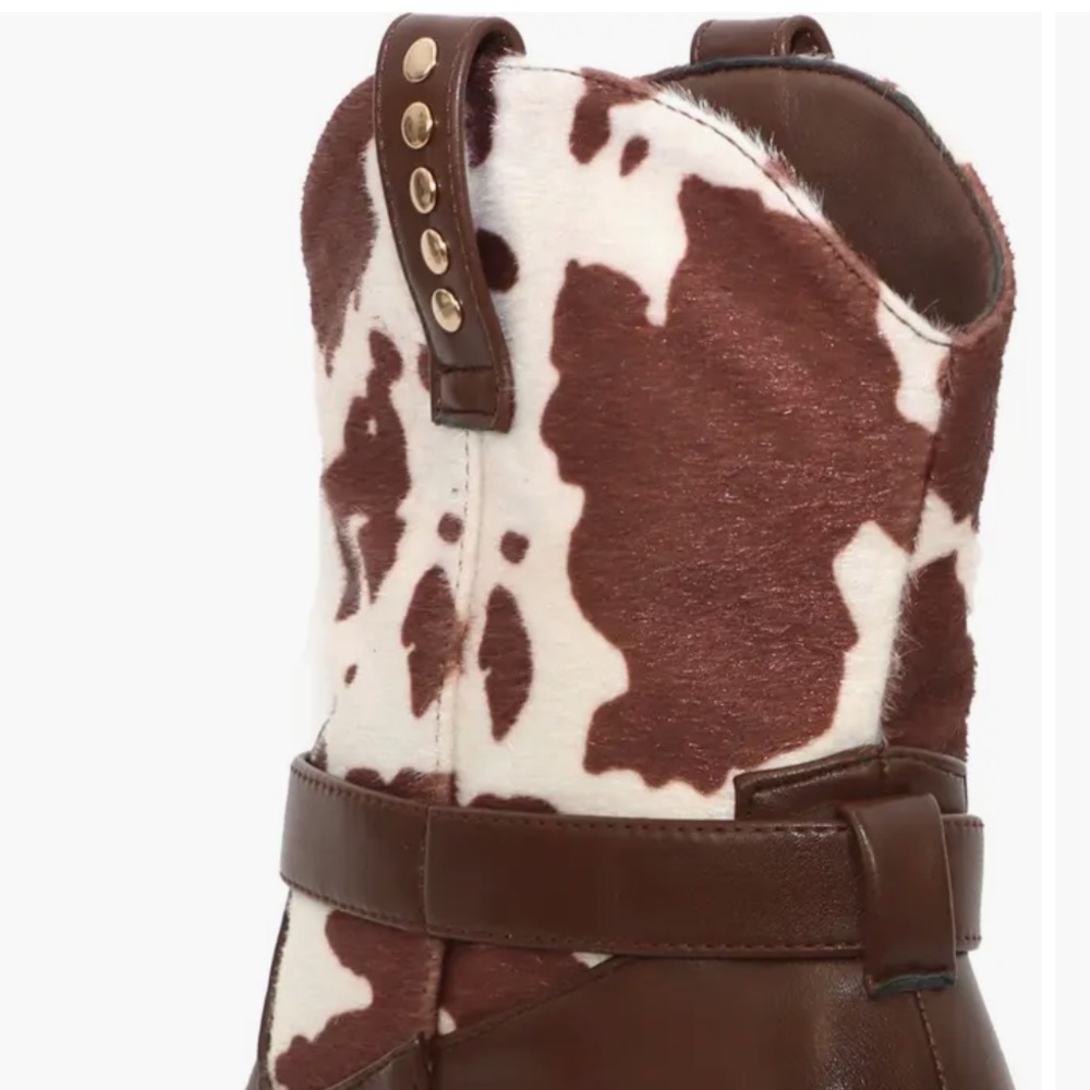 Seven7 Brown and Cream Ankle Booties Brand New In Box Size 8 - Picture 3 of 8